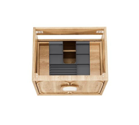 Laguna Mark II 600mm Woodland Oak Wall Hung Cabinet Only — detail 7