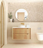 Byron Fluted 900mm Woodland Oak Wall Hung Cabinet Only
