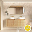 Byron Fluted 1500mm Woodland Oak Wall Hung Cabinet Only