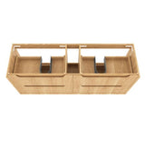 Byron Fluted 1500mm Woodland Oak Wall Hung Cabinet Only — detail 6