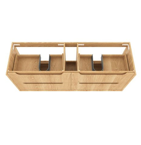 Byron Fluted 1500mm Woodland Oak Wall Hung Cabinet Only — detail 6