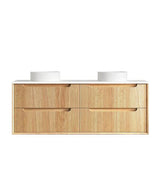 Byron Fluted 1500mm Woodland Oak Wall Hung Cabinet Only — detail 8