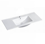Byron Fluted 900mm Woodland Oak Wall Hung Vanity with Ceramic Top — detail 2