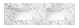 Byron Fluted 1500mm Woodland Oak Wall Hung Vanity with Undermount Natural Carrara Marble Top & Basin — detail 2