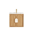 Laguna Mark II 600mm Woodland Oak Wall Hung Vanity with Ceramic Top