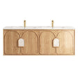 Laguna Mark II 1500mm Woodland Oak Wall Hung Vanity with Ceramic Top