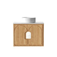 Laguna Mark II 750mm Woodland Oak Wall Hung Vanity with Matte White Top