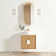 Laguna Mark II 600mm Woodland Oak Wall Hung Vanity with Pure White Top