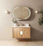 Laguna Mark II 900mm Woodland Oak Wall Hung Vanity with Undermount Natural Carrara Marble Top & Basin