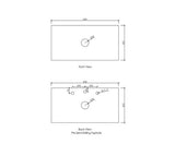 Laguna Mark II 900mm Woodland Oak Wall Hung Vanity with Natural Carrara Marble Top — detail 3