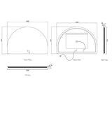 LED Moonlight Archie 1000(H)x1500(W) Frameless Tuffi Mirror — detail 3