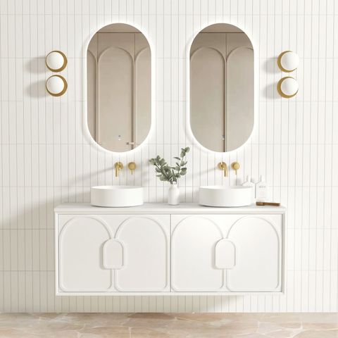 Laguna Mark II 1500mm Matte White Wall Hung Cabinet Only — detail 2