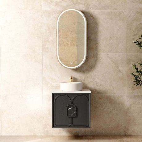 Laguna Mark II 600mm Black Oak Wall Hung Cabinet Only