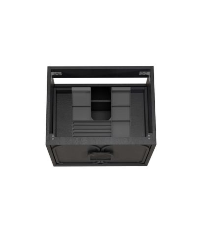 Laguna Mark II 600mm Black Oak Wall Hung Cabinet Only — detail 4