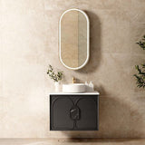 Laguna Mark II 750mm Black Oak Wall Hung Cabinet Only — detail 2