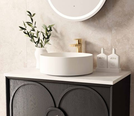 Laguna Mark II 750mm Black Oak Wall Hung Cabinet Only — detail 4