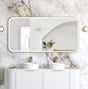 LED Newport 1500(W)x750(H) Gold Metal Frame Mirror- Install Horizontal or Vertical