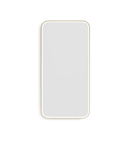 LED Newport 1500(W)x750(H) Gold Metal Frame Mirror- Install Horizontal or Vertical — detail 5