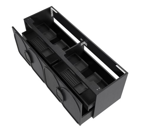 Laguna Mark II 1500mm Black Oak Wall Hung Cabinet Only — detail 7