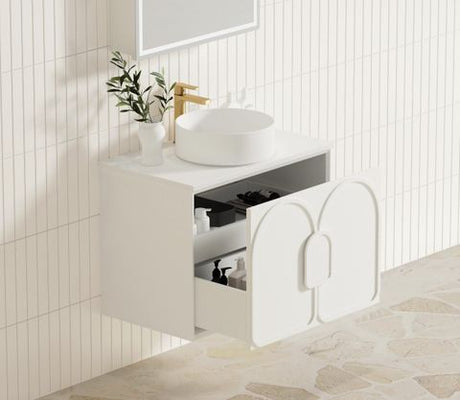 Laguna Mark II 750mm Matte White Wall Hung Cabinet Only — detail 6