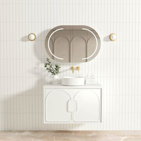 Laguna Mark II 900mm Matte White Wall Hung Cabinet Only — detail 2