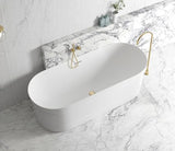 Attica Bondi 1700 Matte White Bath with Overflow — detail 2