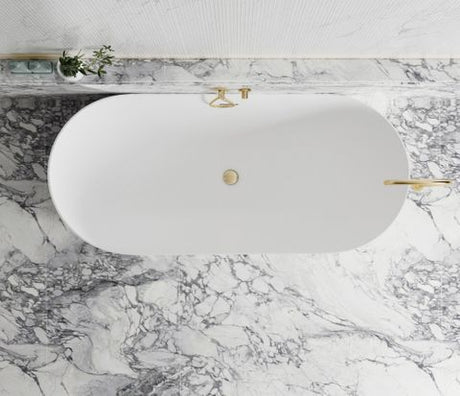 Attica Bondi 1700 Matte White Bath with Overflow — detail 3