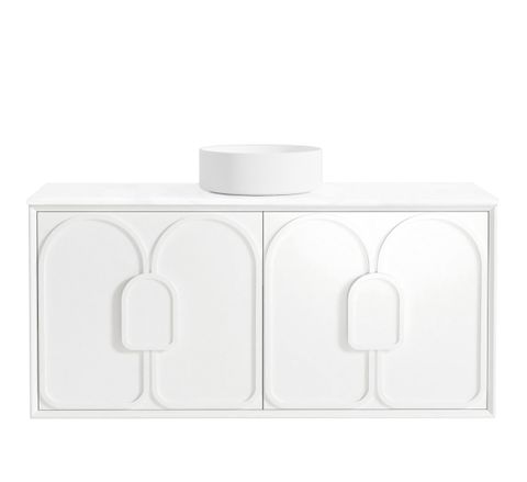 Laguna Mark II 1200mm Matte White Wall Hung Vanity with Matte White Top