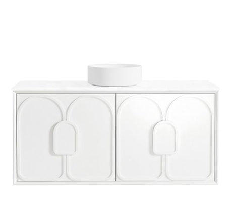Laguna Mark II 1200mm Matte White Wall Hung Vanity with Matte White Top