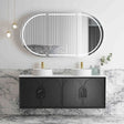 Laguna Mark II 1500mm Black Oak Wall Hung Vanity with Pure White Top