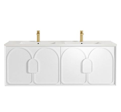 Laguna Mark II 1500mm Matte White Wall Hung Vanity with Ceramic Top