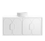 Laguna Mark II 1200mm Matte White Wall Hung Vanity with Pure White Top — detail 4