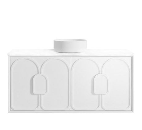 Laguna Mark II 1200mm Matte White Wall Hung Vanity with Pure White Top — detail 4