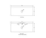 Laguna Mark II 1200mm Matte White Wall Hung Vanity with Pure White Top — detail 6