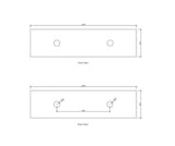 Laguna Mark II 1800mm Black Oak Wall Hung Vanity with Natural Carrara Marble Top — detail 6