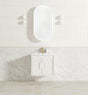 Laguna Mark II 600mm Matte White Wall Hung Vanity with Ceramic Top
