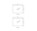 Laguna Mark II 600mm Matte White Wall Hung Vanity with Natural Carrara Marble Top — detail 3