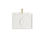 Laguna Mark II 750mm Matte White Wall Hung Vanity with Ceramic Top