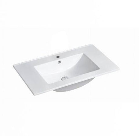 Laguna Mark II 750mm Matte White Wall Hung Vanity with Ceramic Top — detail 3