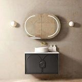 Laguna Mark II 900mm Black Oak Wall Hung Vanity with Pure White Top