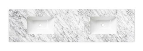 Laguna Mark II 1800mm Black Oak Wall Hung Vanity with Undermount Natural Carrara Marble Top & Basin