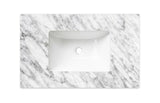 Laguna Mark II 750mm Matte White Wall Hung Vanity with Undermount Natural Carrara Marble Top & Basin