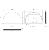 LED Moonlight Archie 800(H)x1200(W) Frameless Tuffi Mirror — detail 4
