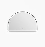 LED Moonlight Archie 800(H)x1200(W) Black Metal Frame Mirror — detail 5