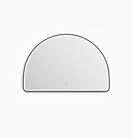 LED Moonlight Archie 800(H)x1200(W) Black Metal Frame Mirror — detail 5