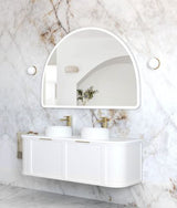 LED Moonlight Archie 1000(H)x1500(W) White Metal Frame Mirror — detail 2
