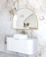 LED Moonlight Archie 800(H)x1200(W) Gold Metal Frame Mirror — detail 2