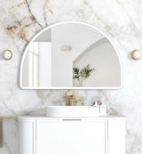 LED Moonlight Archie 800(H)x1200(W) White Metal Frame Mirror