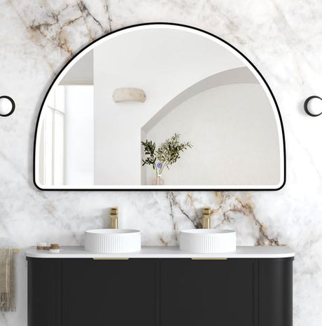 LED Moonlight Archie 1000(H)x1500(W) Black Metal Frame Mirror