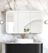LED Newport 1200(W)x750(H) Black Oak Shaving Cabinet - Premium Edition